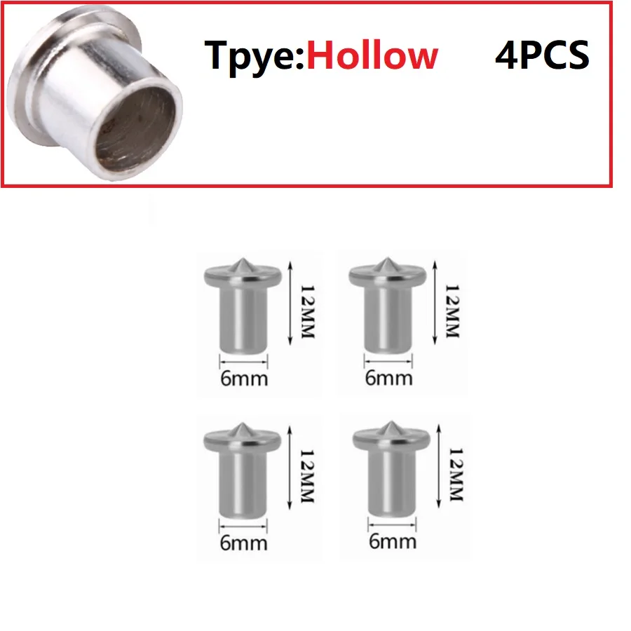 Draagbare Praktische Deuvel Center Point Pins Tenon Center Verchromen 4 stks/set 6/8/10/12mm Voor Nauwkeurig Uitlijnen