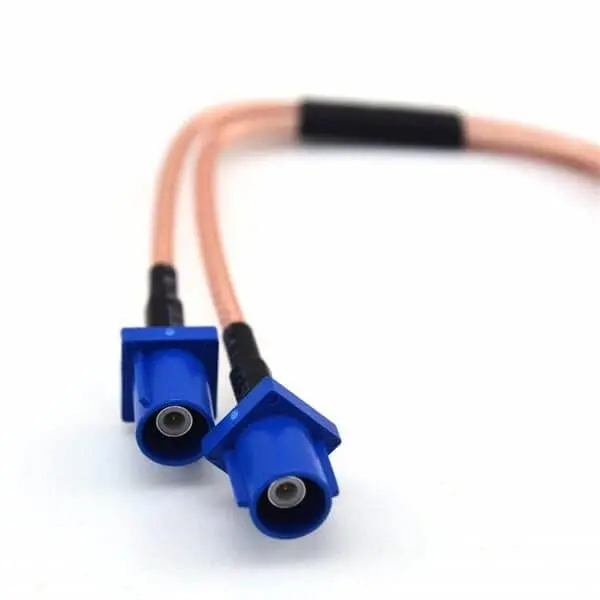 SMA Male Cable 2 in 1 Dual Fakra C Code Plug to SMA Plug Connector Extension Cable 15cm RG316