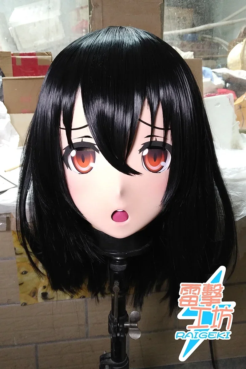 (RAIGEKI MAKS 41) Resin 3/4 Head Female/Girl Kigurumi Anime Cosplay Masks Crossdress Japan Role Lolita Crossdresser DOLL BJD Cos