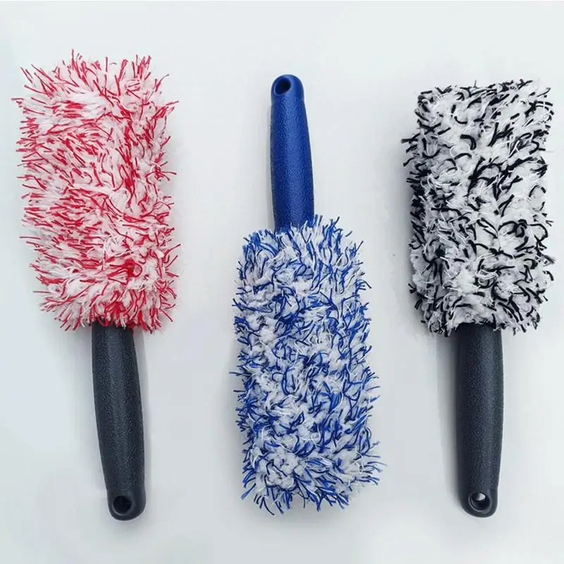 Plush Soft Microfiber Wheel Cleaning Brush Car Detailing Brushes For Auto Motorcycle Maintenance Care Clean Tool