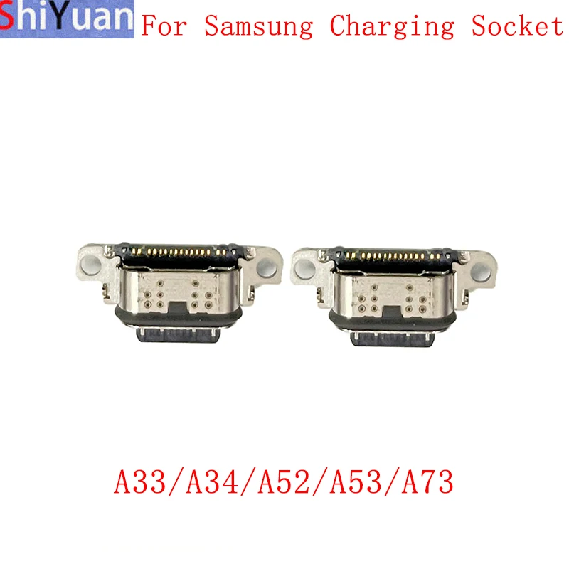 

10Pcs/Lot USB Charging Connector Port Dock Socket For Samsung A33 A34 A52 A52S A53 A72 A73 Charging Socket Replacement Parts