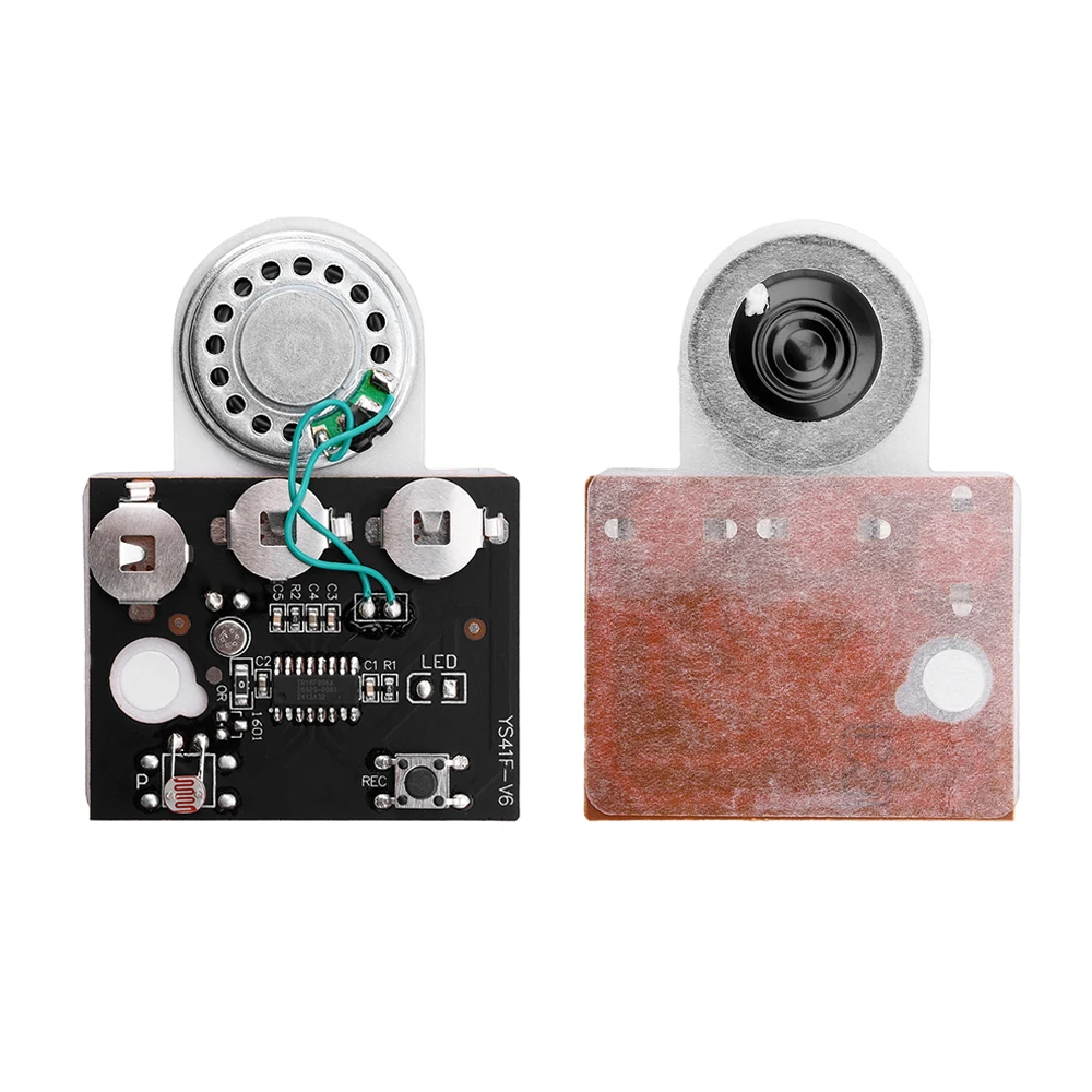 30s Audio Voice Recording Playback Module DIY Light-Sensitive Version Cord for Greeting Card NO with 3 LR1130 Batteries