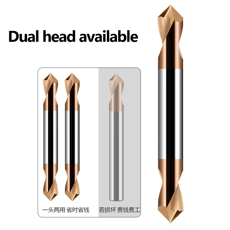 58° Dual Head Available Dual Edge Fixed Point Drill Alloy Fixed Point Drill Center Drill Coating 90 Degree Angle CNC Tool