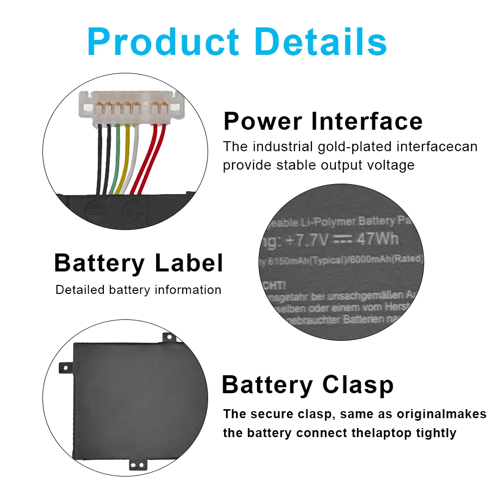 C21N1833 Laptop Battery For Asus VivoBook S14 S431FA S431FL ZenBook14 UM431 UM431DA UM431-AM010T UX431FA UX431FL UX431FN UX431DA
