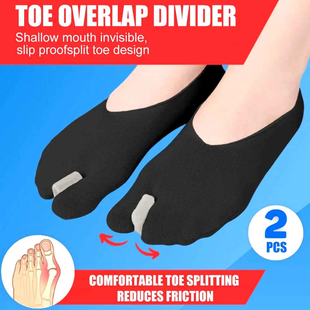 Calcetines ortopédicos de silicona para corrección de juanetes, Corrector de Hallux Valgus, separador de dedos de los pies, herramienta para el cuidado de los pies, 1 par