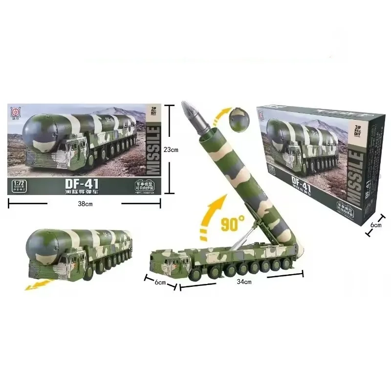 

Масштаб 1/72 DF-41, межконтинентальная ракетка, модель автомобиля, строительные наборы, военные игрушечные модели, строительные блоки, рождественские подарки для