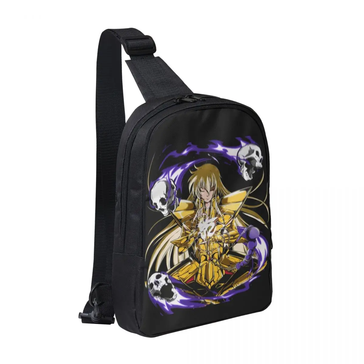 

Knights Of The Zodiac Saint Seiya Chest Bag Men Sling Crossbody Backpack Chest Bag Traveling Hiking Daypack Shoulder Bag