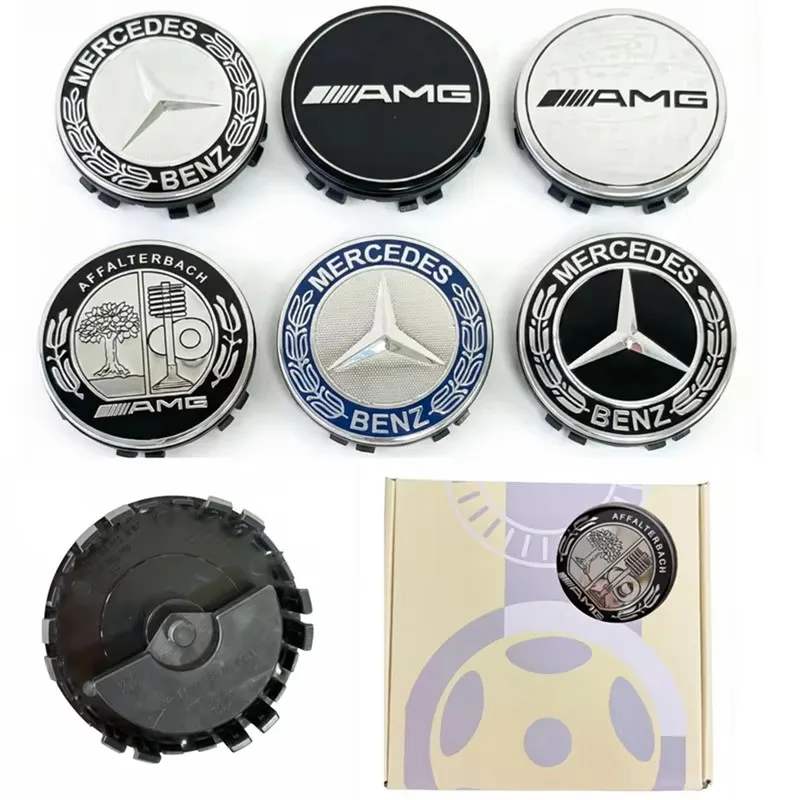 

4PCS 75mm Car Floating Wheel Center Hub Caps Cover Mercedes amg Apple Tree w204 w211 w205 w203 W212 w213 w124 car accessories