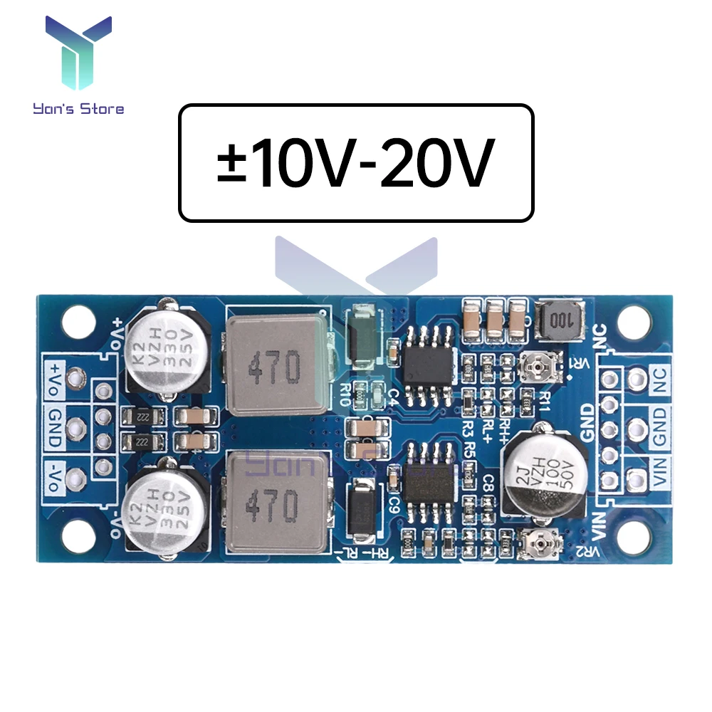 DC-DC modul Step Down Input positif menjadi Output negatif positif ± 12V ± 15V ± 10-20v Buck Regulator tegangan konversi catu daya