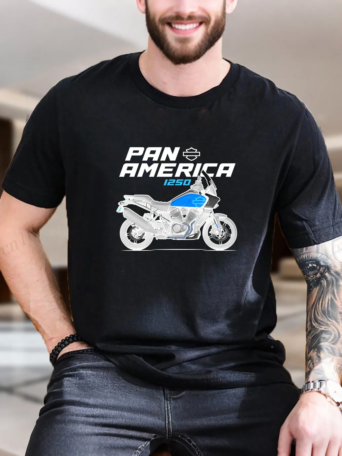 تي شيرت رجالي عصري ومبتكر موديل جديد لعام 2025 من Pan America وصل حديثًا ثقيل الوزن