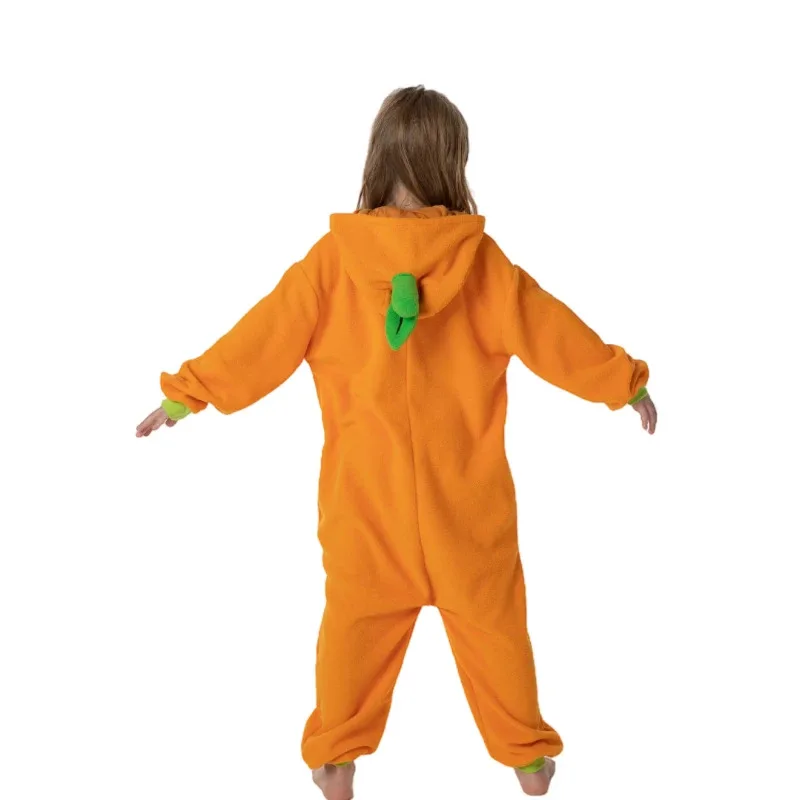 Niños cremallera Halloween calabaza monstruo Onesie Pijamas niños Animal Pijamas enteros dibujos animados Cosplay niñas disfraz de Kigurumi