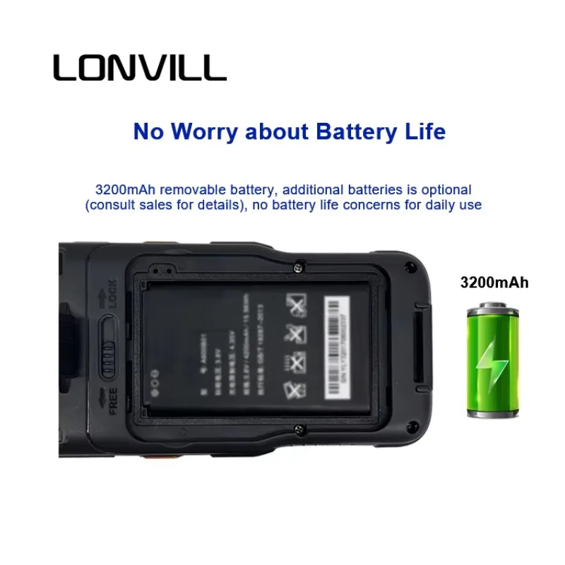 LONVILL PDA Android Murah untuk Inventaris, Pemindai Barcode, Survei, Terminal Pengumpul Data 2.4g/5g