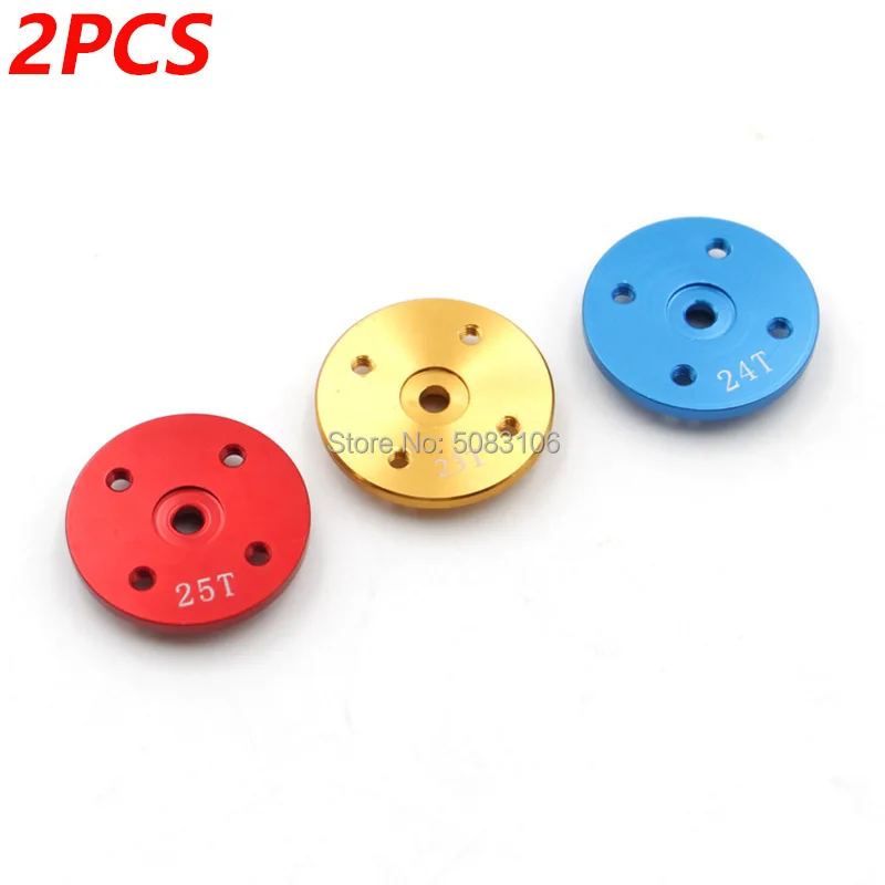 2pcs / Lot CNC Metal Servo Arm Futaba JR Hitec Emax Servo Disc Arm 23T 24T 25T Disc Type Ues for Rc Aircraft Boat Car Helicopter