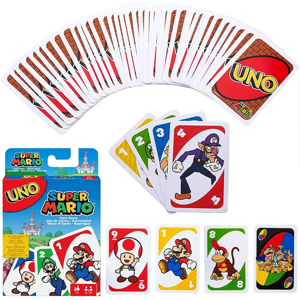 UNO FLIP! Board Games Playing UNO Card Game totoro Super Mario Christmas uno Card Table Game for Adults Kid Birthday Gift Toy