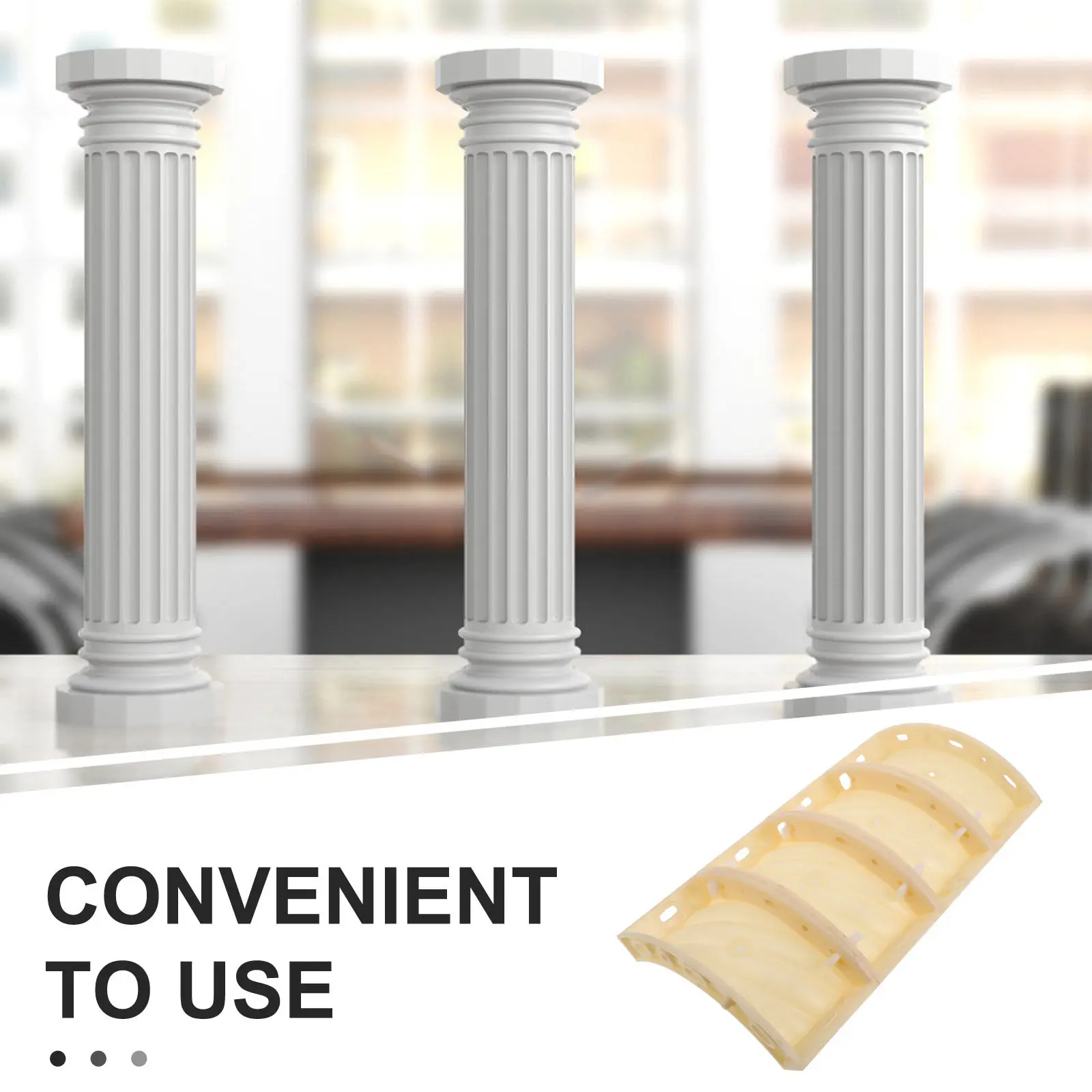 

1Set European Roman Column Mold Plastic Cement Casting Template Easy Reuse for Garden Pool Balcony Outdoor Decoration Classic