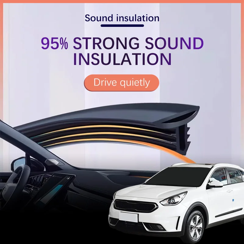 

Car Dashboard Sealing Strip Interior Auto Noise Sound Insulation Rubber Trim Weatherstrip For Kia Niro EV6 KX3 KX5 KX7