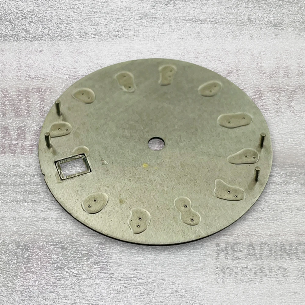 28.5mm S Logo Matte Dial Fit NH35/NH36/4R/7S Movement C3 Green Luminous High Quality Watch Modification Accessories