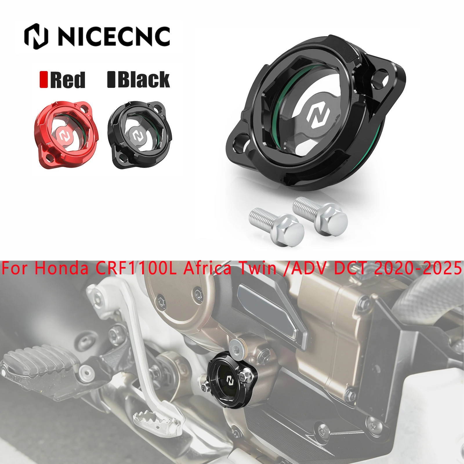 

For Honda CRF1100L Africa Twin /Adventure Sports DCT 2020-2025 Engine Oil Filter Cover Cap CRF1000L Africa Twin /Adv Sports DCT