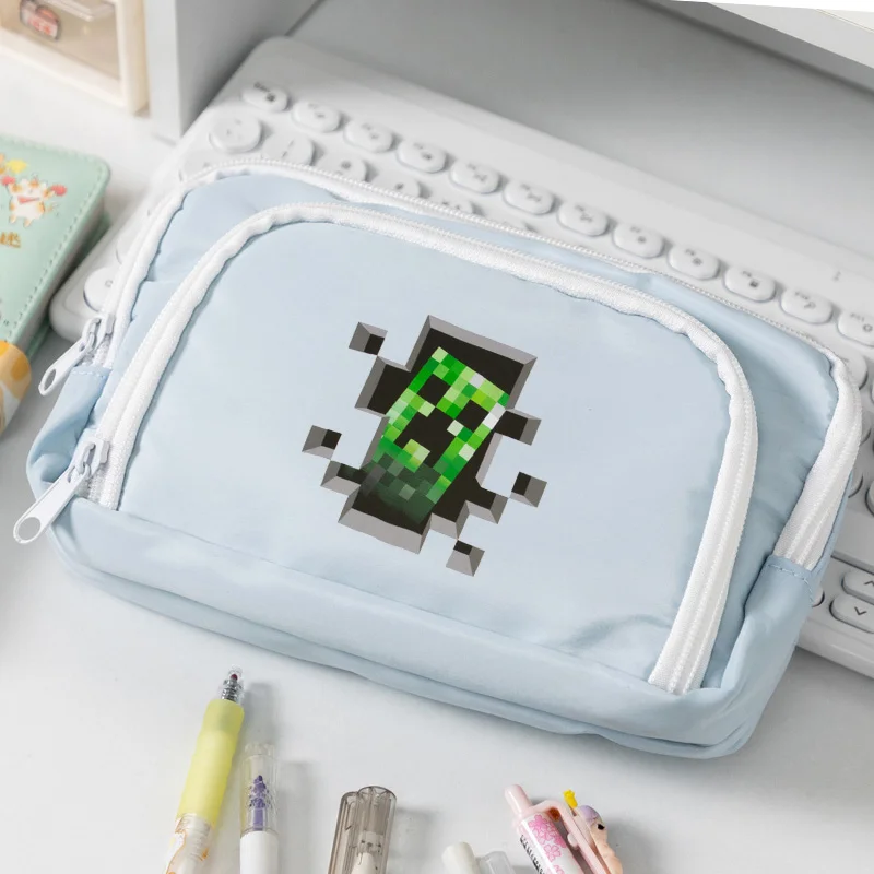 

Miner Crafting Pencil Bag Boys Girls School Student Stationery Storage Pen Pouch Office Zipper Pencils Organizer Birthday Gift