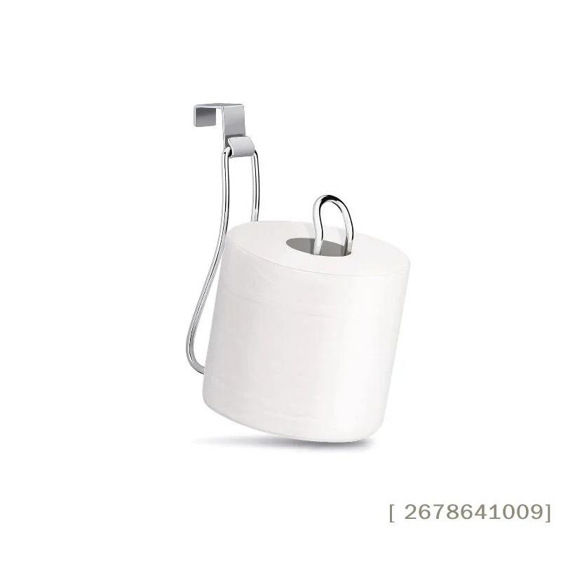 ⚑Wall Mount Toilet Paper Holder No Punching Tissue Towel Roll Dispenser Towel Rack Easy Hooks For Bathroom Kitchen