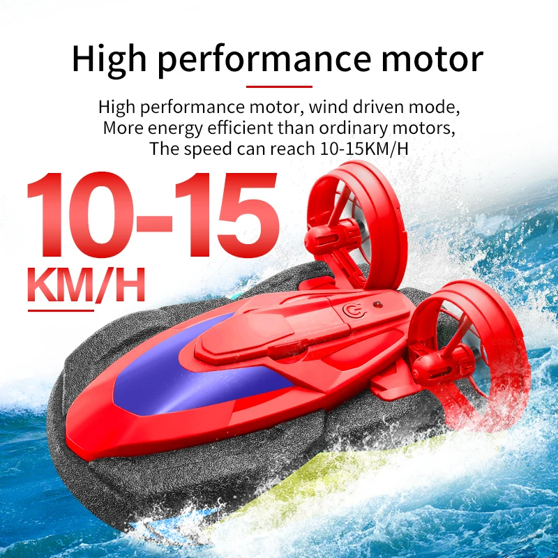 Novo s10 água e terra 2 em 1 carro de deriva de controle remoto hovercraft deformação multifuncional rc hovercraft barco carro criança brinquedo rc