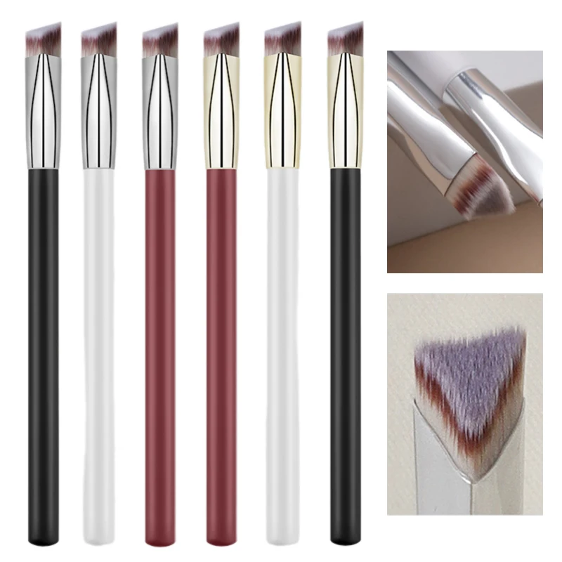 Schräger Dreieck-Concealer-Pinsel für dunkle Augenringe, Akne-Flecken, die weiches Haar verbergen, Foundation, Make-up-Pinsel, Make-up-Versorgung