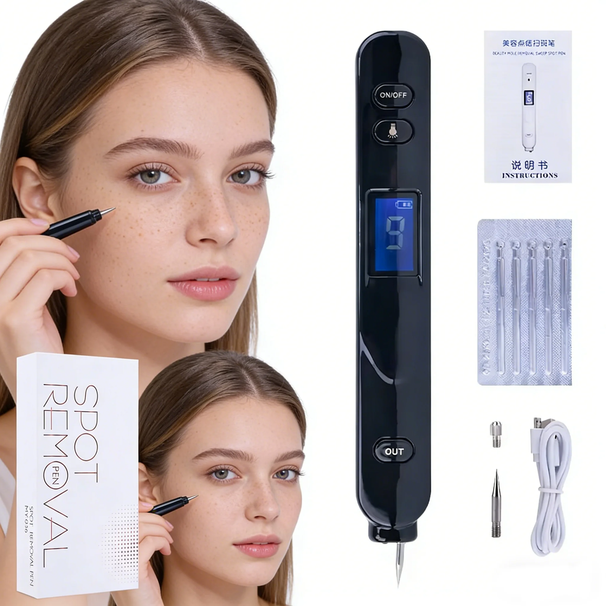 

Skin Tag Removal Kit Trade Double Head Wart Remover Pen Face Skin Care Tool