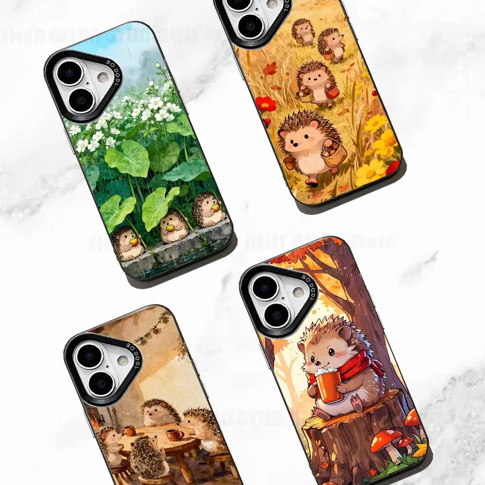 

Cut Art Hedgehog Phone Case For IPhone 17 16e 16 15 14 13 12 11 Pro Max X XR XS MAX Back Cover