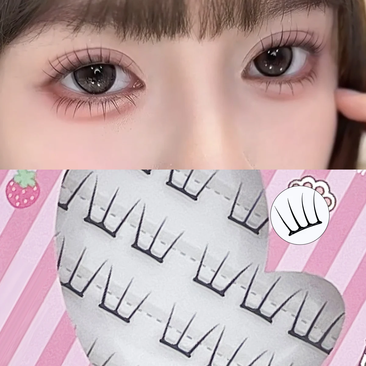 Pestañas autoadhesivas sin pegamento, serie de hojas ultrafinas, pestañas postizas, sensación de tacto cero, grupos de pestañas para un aspecto Natural