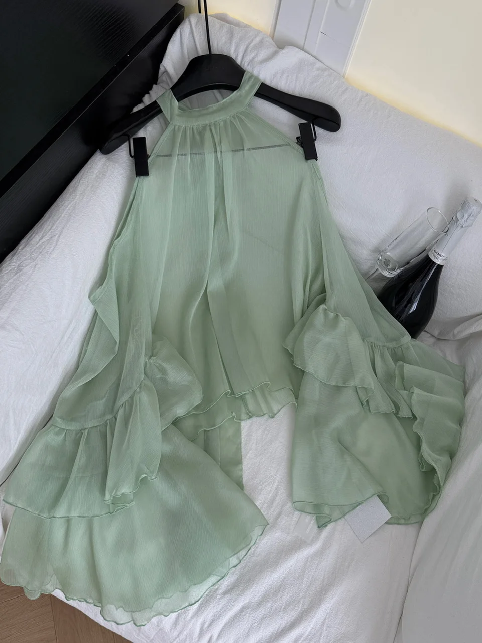 

Летний комплект Fairy Aosphere Sense, комплект с висячим шифоновым топом и открытыми плечами, комплект с юбкой и высокой талией