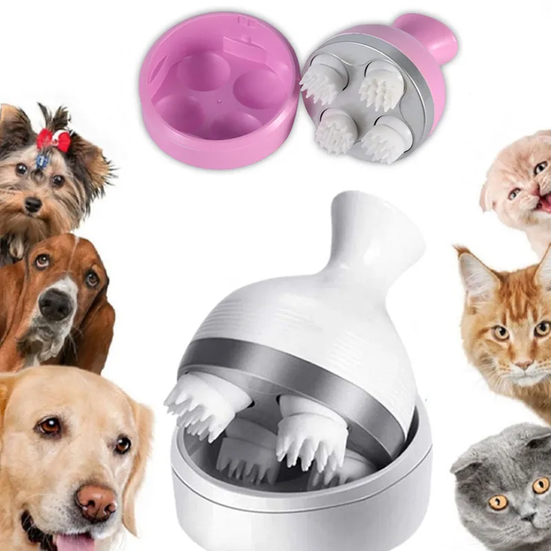 

Multifunctional Pet Cat Dog Massager Electric Head Massager Vibrating Scalp Body Deep Massage Prevent Hair Loss Relieve Stress