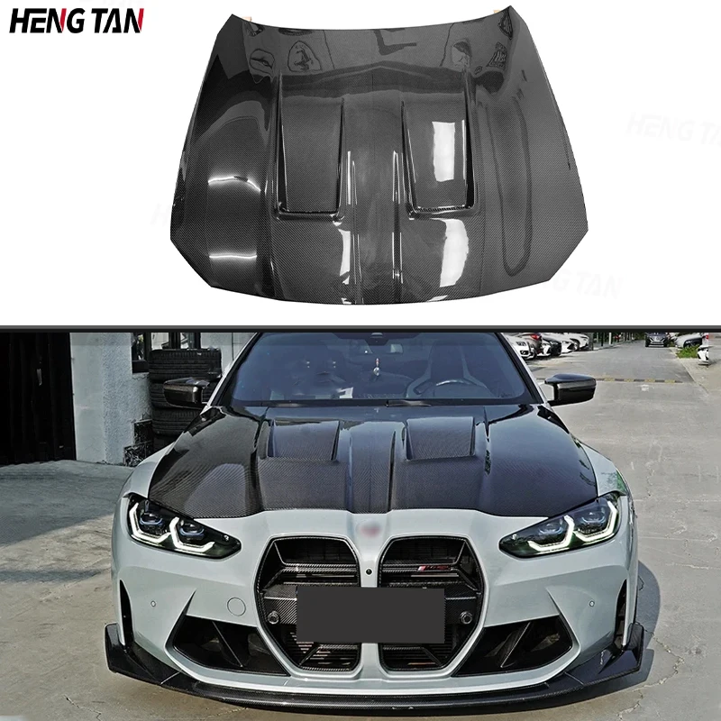 

For BMW 3 4 Series G80 M3 G82 G83 M4 2021+ Carbon Fiber Car Front Bumper Engine Hood Bonnet Vent Cover Parts Car Accessories