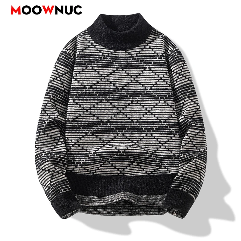 Men's Clothing Spring Casual Sweater For Men Pullovers Streetwear Men's Sweat-shirt Knit Autumn Fashion Hombre Warm Solid Male