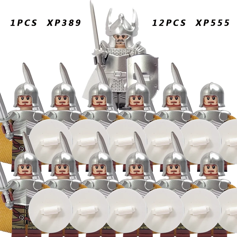 13PCS/SET Medieval Knights Group Military  Soldiers Figure Building Block  Educational Toys For Children  KT1073