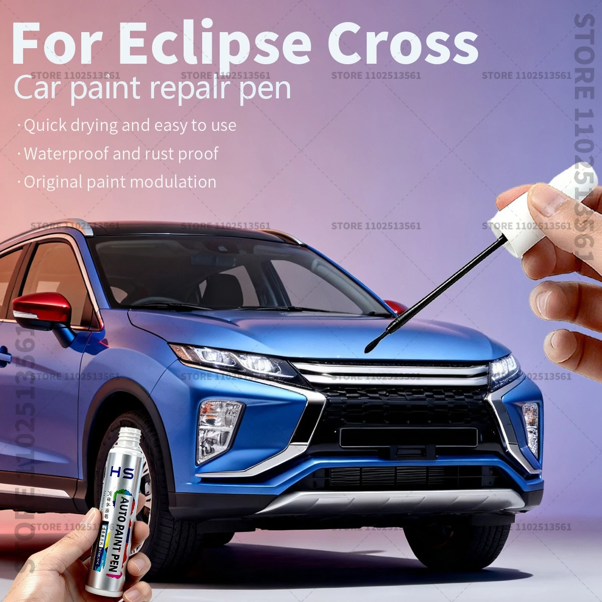 

Ручка для ремонта автомобильной краски Mitsubishi Eclipse Cross, ручка для удаления царапин, сделай сам, автоаксессуары, красный P26, синий 366, белый CMW10013
