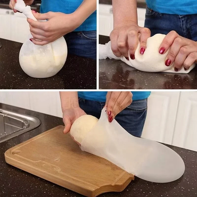 Food Grade Silicone Dough Kneading Bag Silicone Kneading Dough Bag Flour Mixer Bag Versatile Dough Mixer for Bread Pastry Pizza