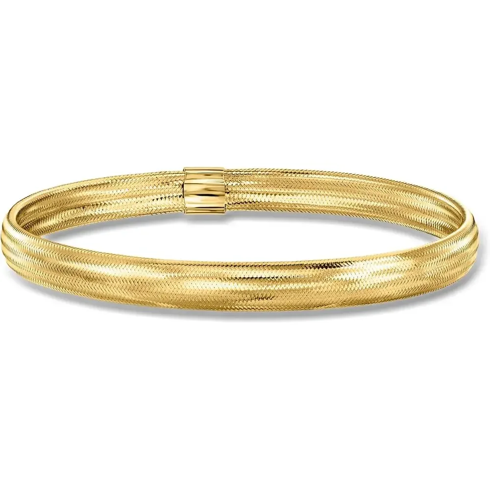 Ross-Simons Italian 10kt Yellow Gold Mesh Stretch Bangle Bracelet