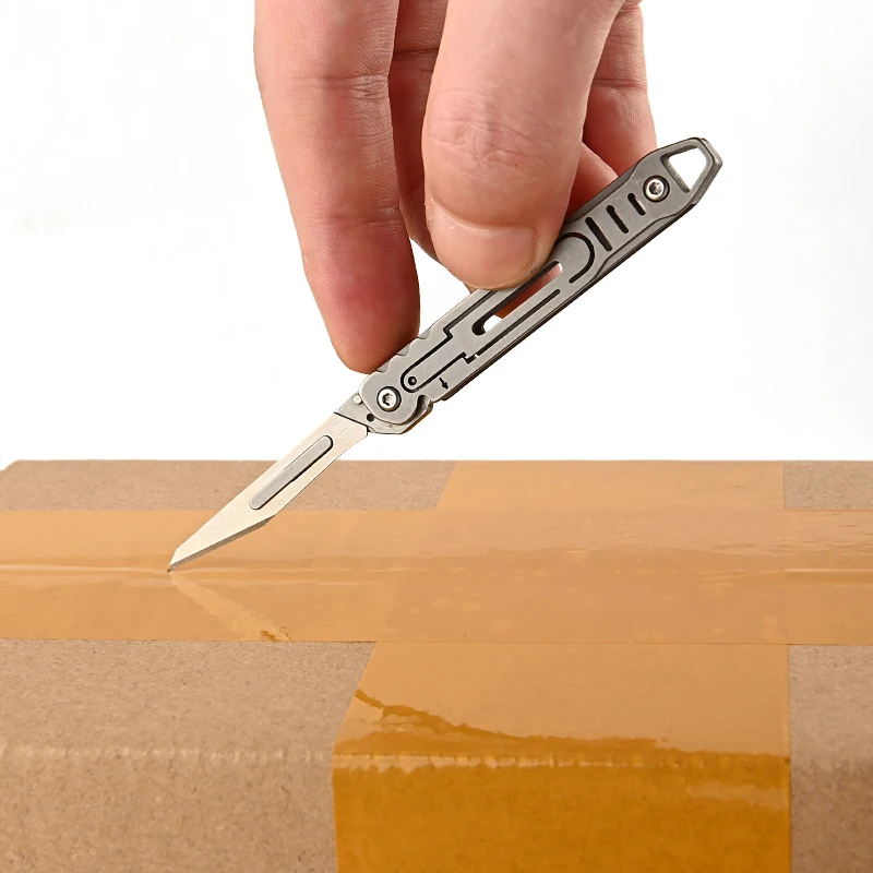 Imagem -06 - Medical Folding Bisturi Faca Edc Outdoor Desembalar Pocket Knife 10 Pcs Lâminas Substituíveis Aço Inoxidável