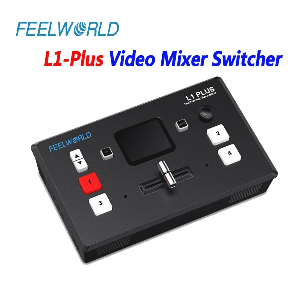 FEELWORLD L1 Plus Multi Camera Video Mixer Switcher PTZ Control Touch Screen USB3.0 Fast Live Streaming SDI/HDMI-Campatib