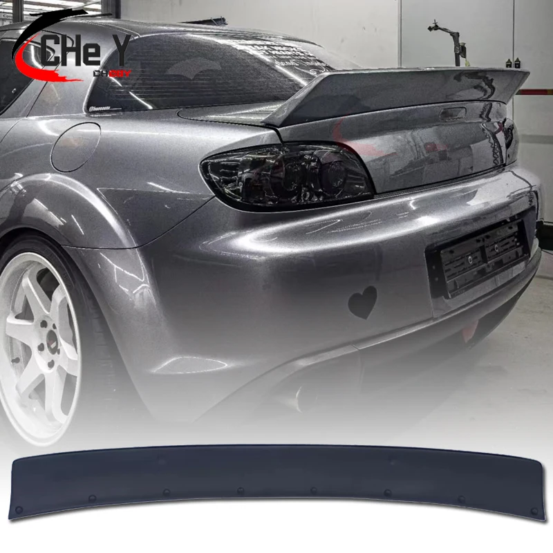 For Mazda Rx8 2004-2011 Se3P JDM Rb Style Rear Duckbill Gloss Black Carbon Fiber Spoiler