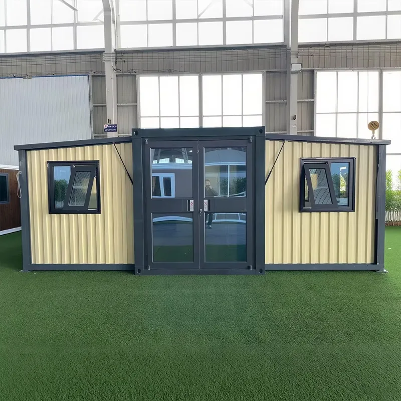20ft Foldable Luxury Farmhouse Design Container Greenhouse 4 Bedrooms Prefabricated Mobile Home Wheels Easy Set 5-Year Warranty