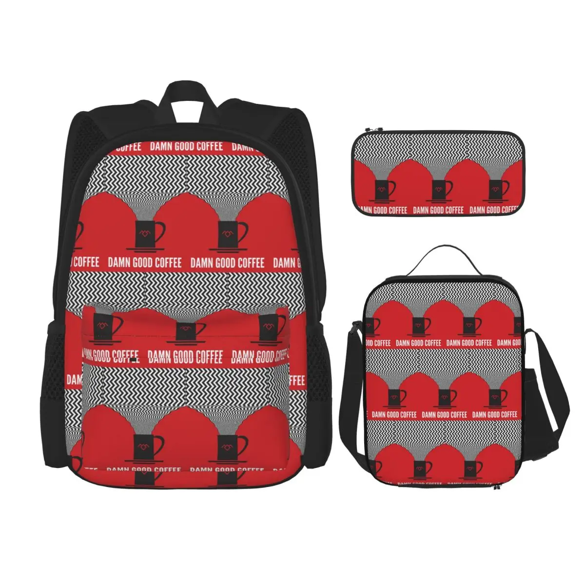 

Twin Peaks Red Room Backpacks Boys Girls Bookbag School Bags Rucksack Lunch Bag Pen Bag Three-Piece Set