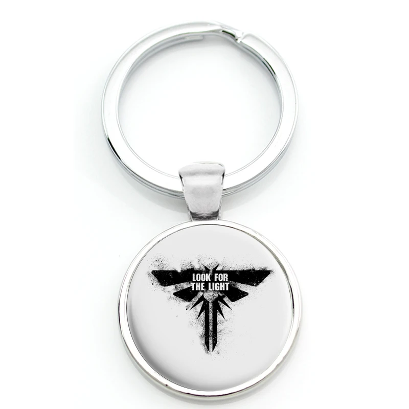 آخر منا 2 المفاتيح اليراع شعار رسالة الكلب جويل ايلي خمر الرجعية العتيقة بيوتر كيرينغ مفتاح سلسلة حلقة بالجملة