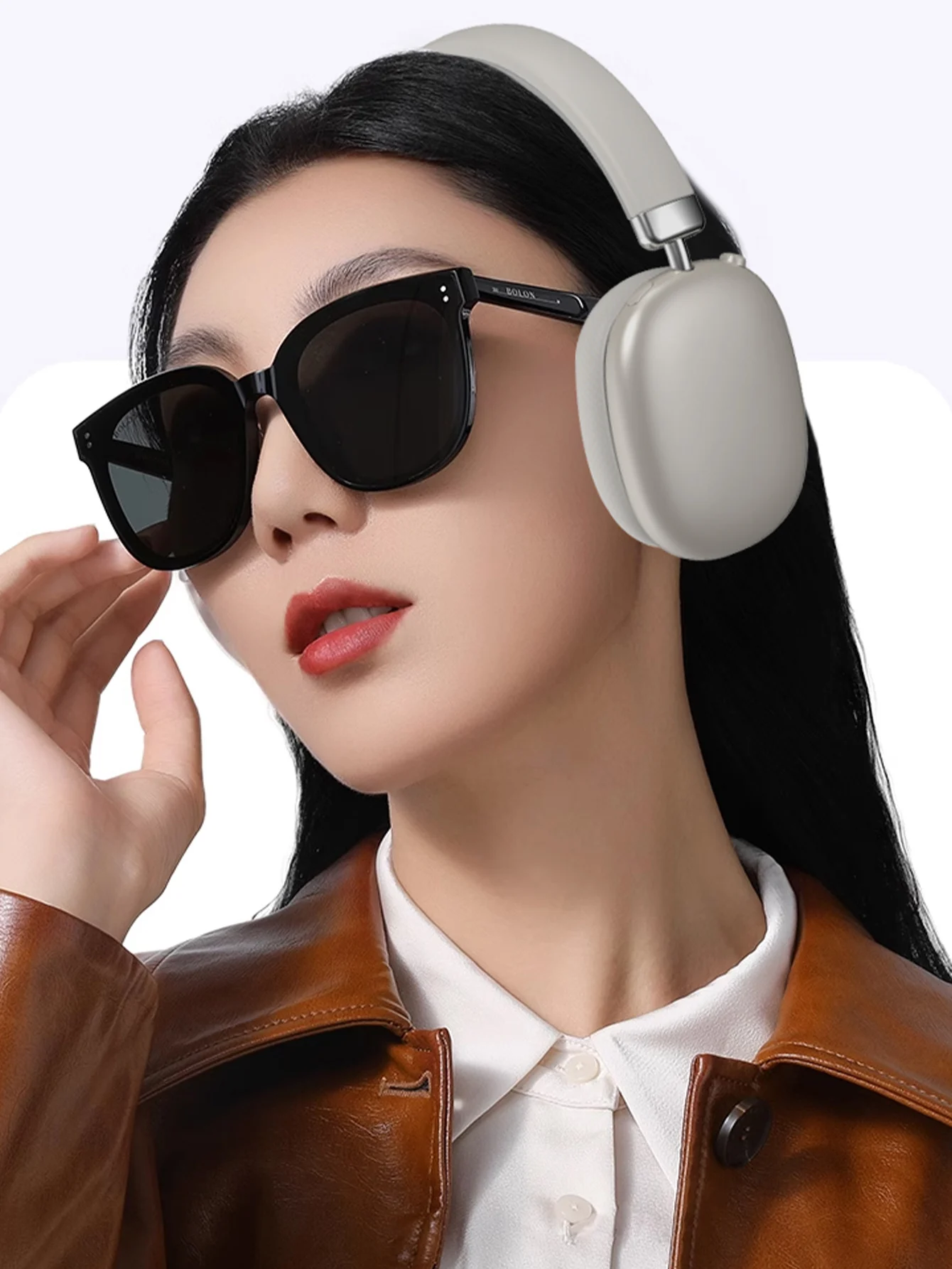 سماعة بلوتوث لاسلكية مع عصابة رأس، تحكم بزر، مناسبة للموسيقى والألعاب، تنطبق على سيناريوهات مختلفة #3