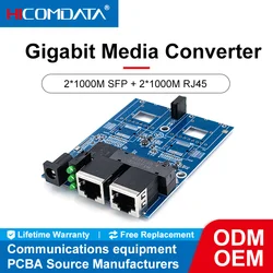 HICMODATA Ethernet anahtarı Pcb Gigabit 4 Port 2 Rj45 2 Sfp 1000mbps Internet ağ anahtarı PCBA