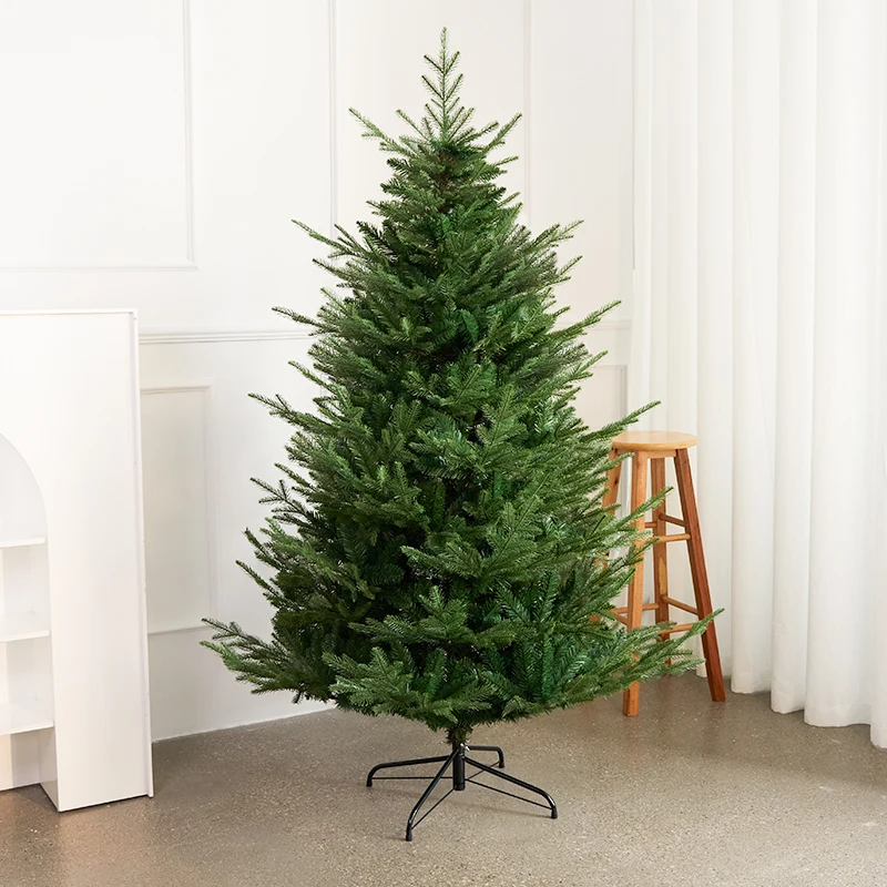 大型クリスマスツリー PE + PVC 素材内蔵 LED ライトクリスマスツリー 120 センチメートル-210 センチメートルクリスマス装飾家の装飾