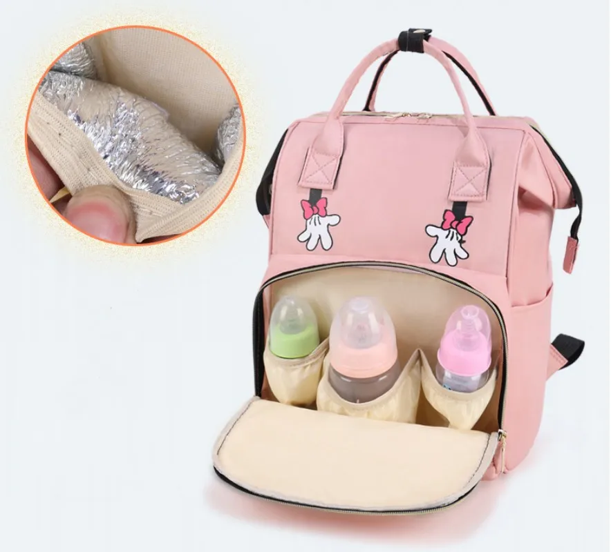 Mochila de moda con nombre personalizado para mamá, mochila multiusos de gran capacidad, bolsa de almacenamiento Baoma Out, paquetes de maternidad