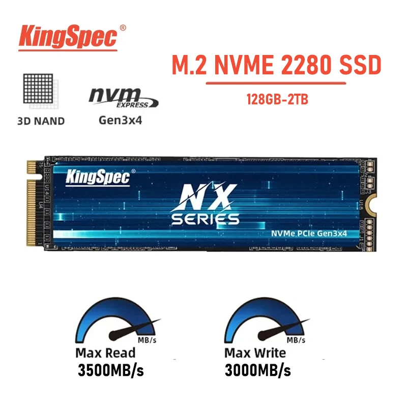 

KingSpec M.2 SSD NVMe 128GB 256GB 512GB 1TB 2TB SSD M.2 2280 PCIe 3.0 SSD Internal Solid State Drive Disk For Laptop Desktop