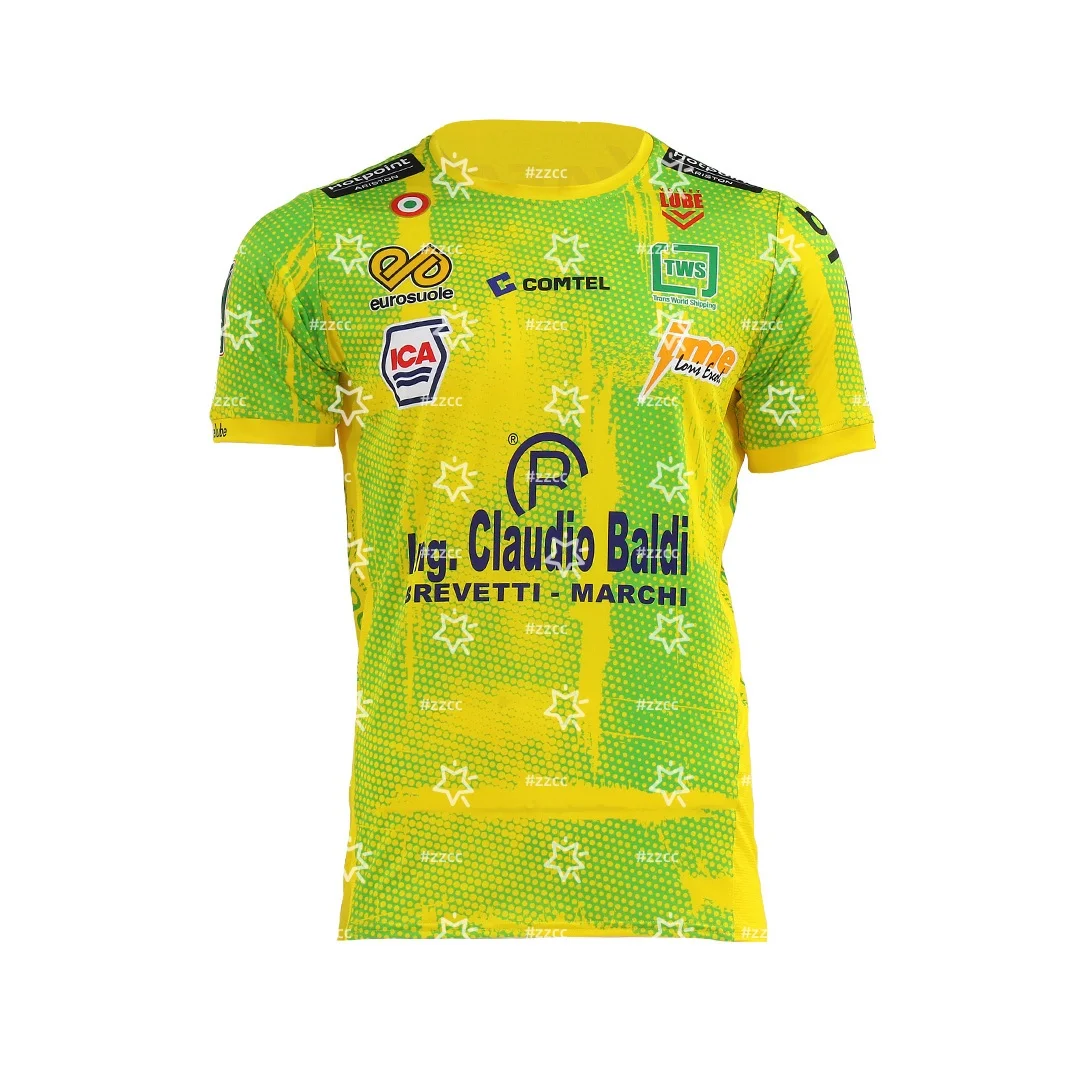 

25-26 Cucine Lube Civitanova Home volleyball jersey Training kit Summer Sports Men's T-Shirt Children's Clothing Tee Y2k Woman