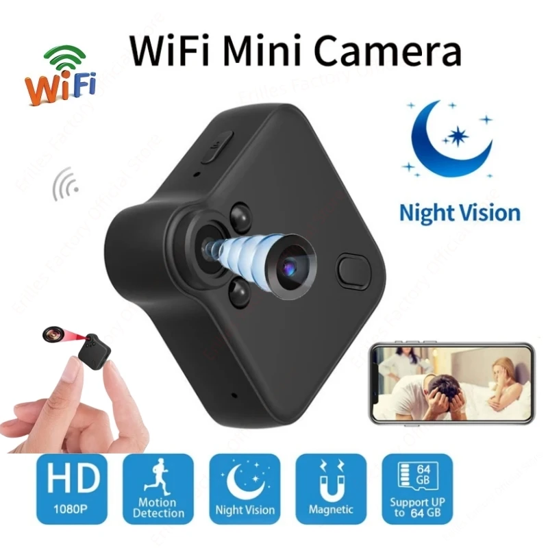 1080P HD Subminiature Mini WiFi Camera IR Night Vision Cam Voice Video Security IP Camcorder P2P Surveillance Cam Video Recorder